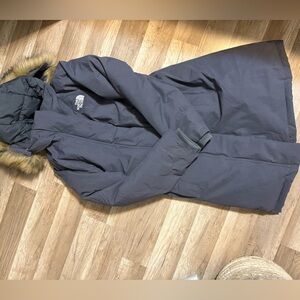 The North Face Dark Gray Hooded Coat